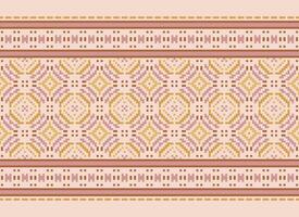 korsa sy mönster med blommig mönster. traditionell korsa sy handarbete. geometrisk etnisk mönster, broderi, textil- ornament, tyg, hand sys mönster, kulturell söm pixel konst. vektor