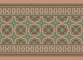 Pixel ethnisch Muster Vektor Hintergrund. nahtlos Muster traditionell, Design zum Hintergrund, Hintergrund, Batik, Stoff, Teppich, Kleidung, Verpackung, und textil.ethnisch Muster Vektor Illustration.