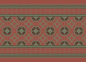 Natur Jahrgänge Kreuz Stich traditionell ethnisch Muster Paisley Blume Ikat Hintergrund abstrakt aztekisch afrikanisch indonesisch indisch nahtlos Muster zum Stoff drucken Stoff Kleid Teppich Vorhänge und Sarong vektor