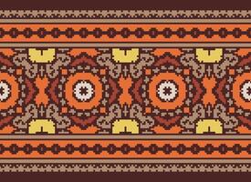 natur årgångar korsa sy traditionell etnisk mönster paisley blomma ikat bakgrund abstrakt aztec afrikansk indonesiska indisk sömlös mönster för tyg skriva ut trasa klänning matta gardiner och sarong vektor