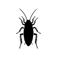 Kakerlake Fehler Vektor Symbol. Plötze Silhouette Insekt schwarz Symbol Illustration Pest