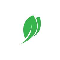 enkel grön blad logotyp vektor design