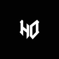 HD-logotyp monogram med sköldform designmall vektor