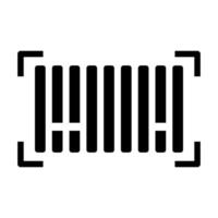 schwarz Vektor Barcode Symbol isoliert auf Weiß Hintergrund