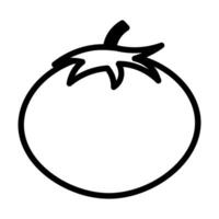 schwarz Vektor Tomate Symbol isoliert auf Weiß Hintergrund