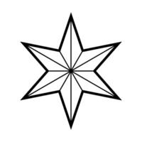 svart vektor stjärna ikon isolerat på vit bakgrund