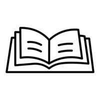 schwarz Vektor Buch Symbol isoliert auf Weiß Hintergrund