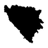 schwarz Vektor Bosnien Karte isoliert auf Weiß Hintergrund