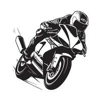 Motorrad Fahrer Bild, Motorrad Rennen Vektor Bild