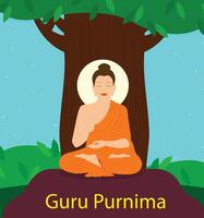 Vektor Illustration zum Guru Purnima Feier Tag