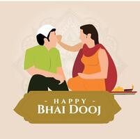 bhai dooj tapet bakgrund vektor