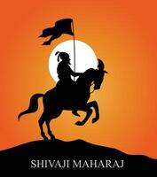Illustration von chhatrapati Shivaji Maharadsch, das großartig Krieger von Maratha von Maharashtra Indien vektor