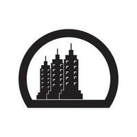 stadens skyline logotyp vektor