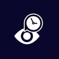 Auge und Uhr Symbol, Zeit, Überwachung Vektor