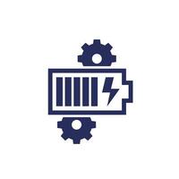 Leistung Verwaltung Symbol mit ein Batterie, Vektor