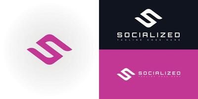 abstrakt första avrundad brev sz eller zs logotyp i rosa Färg isolerat på flera olika bakgrund färger. de logotyp kostymer social media influencer plattformar' företag logotyp ikon design inspiration mallar. vektor