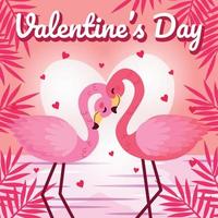Flamingo verlieben sich zum Valentinstag