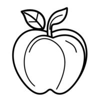 glatt Apfel Gliederung Symbol im Vektor Format, ein vielseitig Zusatz zu modern Entwürfe.