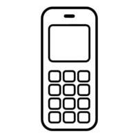 glatt Zelle Telefon Gliederung Symbol im Vektor Format zum Kommunikation Entwürfe.