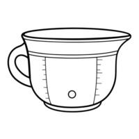 praktisch Messung Tasse Gliederung Symbol im Vektor Format zum Küche Entwürfe.