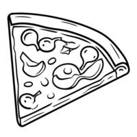 lecker Pizza Scheibe Gliederung Symbol im Vektor Format zum kulinarisch Entwürfe.