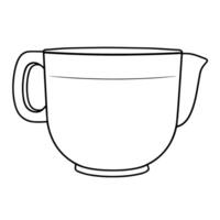 praktisk mätning kopp översikt ikon i vektor formatera för kök mönster.