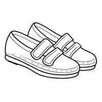 glatt Schuhe Gliederung Symbol im Vektor Format zum Mode Entwürfe.
