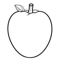 glatt Apfel Gliederung Symbol im Vektor Format zum vielseitig Entwürfe.