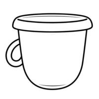 sauber Vektor Gliederung von ein Tasse Symbol zum vielseitig Anwendungen.
