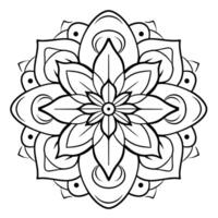 kompliziert Mandala Gliederung Symbol im Vektor Format zum spirituell Entwürfe.
