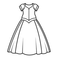 elegant Kleid Gliederung Symbol im Vektor Format zum Mode Entwürfe.