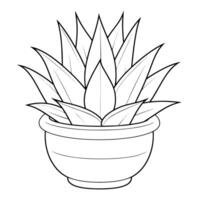 minimalistisch Vektor Gliederung von ein Agave Symbol zum vielseitig verwenden.