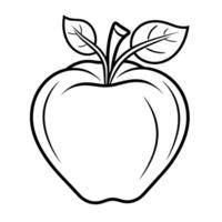 glatt Apfel Gliederung Symbol im Vektor Format, ein vielseitig Zusatz zu modern Entwürfe.