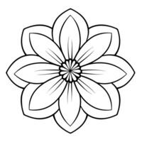 elegant Blume Gliederung Symbol im Vektor Format zum dekorativ Entwürfe.