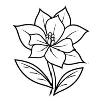 elegant Blume Gliederung Symbol im Vektor Format zum dekorativ Entwürfe.