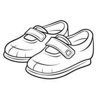 elegant skor översikt ikon i vektor formatera för mode mönster.