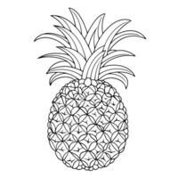 saftig ananas översikt ikon i vektor formatera för tropisk mönster.