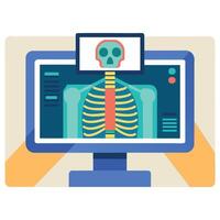 Radiographie eben Vektor Illustration auf Weiß Hintergrund