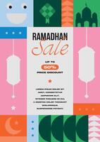 Lycklig eid mubarak baner affisch illustration. Ramadhan eller ramadan kareem islamic design vektor