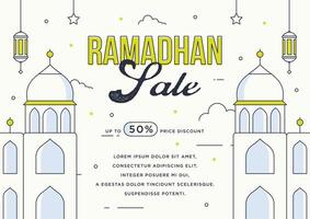 ramadan kareem islamic affisch flygblad bakgrund. Ramadhan platt design för baner och social media vektor