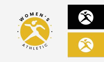 ai generiert Frau sportlich Logo Vektor Symbol Design