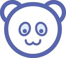 en panda Björn ikon med blå ögon vektor