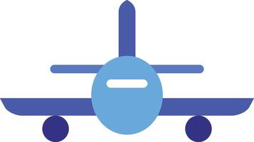 ein Blau Flugzeug Symbol auf ein Weiß Hintergrund vektor