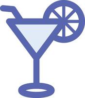 en Martini glas med en skiva av citron- vektor