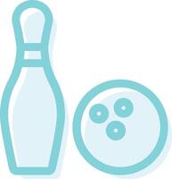 bowling boll och bowling stift vektor illustration