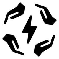 Power-Glyphe-Symbol vektor