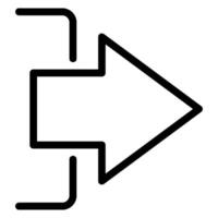 Symbol für rechte Pfeillinie vektor