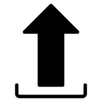 Glyphen-Symbol mit Pfeil nach oben vektor
