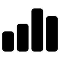 Balkendiagramm-Glyphensymbol vektor