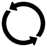 Rotations-Glyphe-Symbol vektor